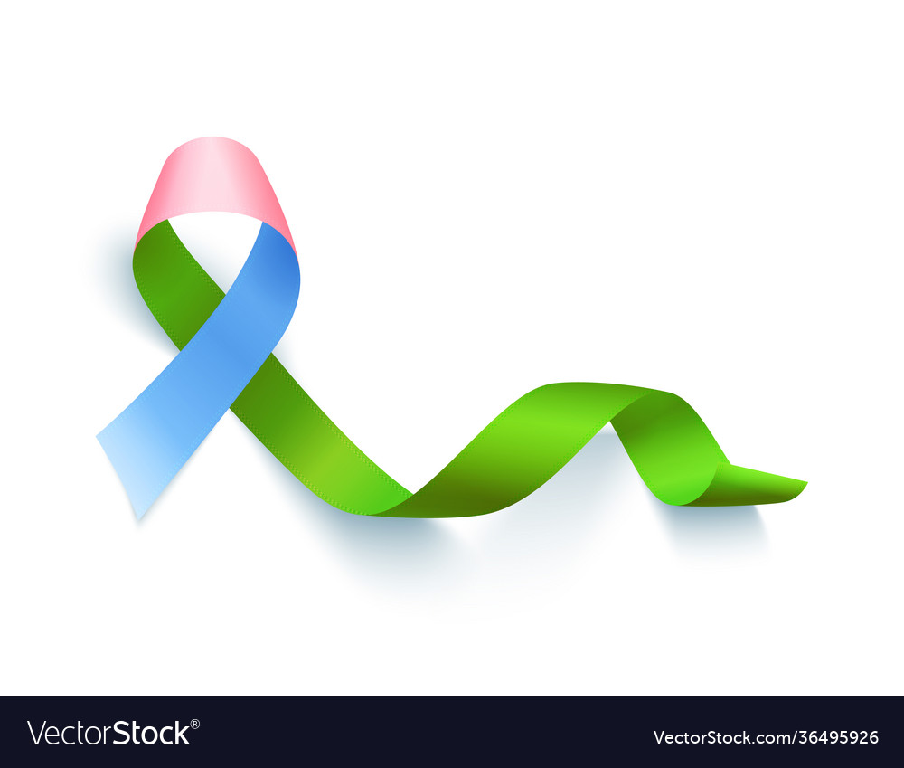 Symbol rare disease realistic ribbon template