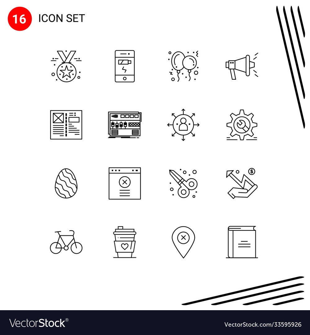 User interface pack 16 basic outlines