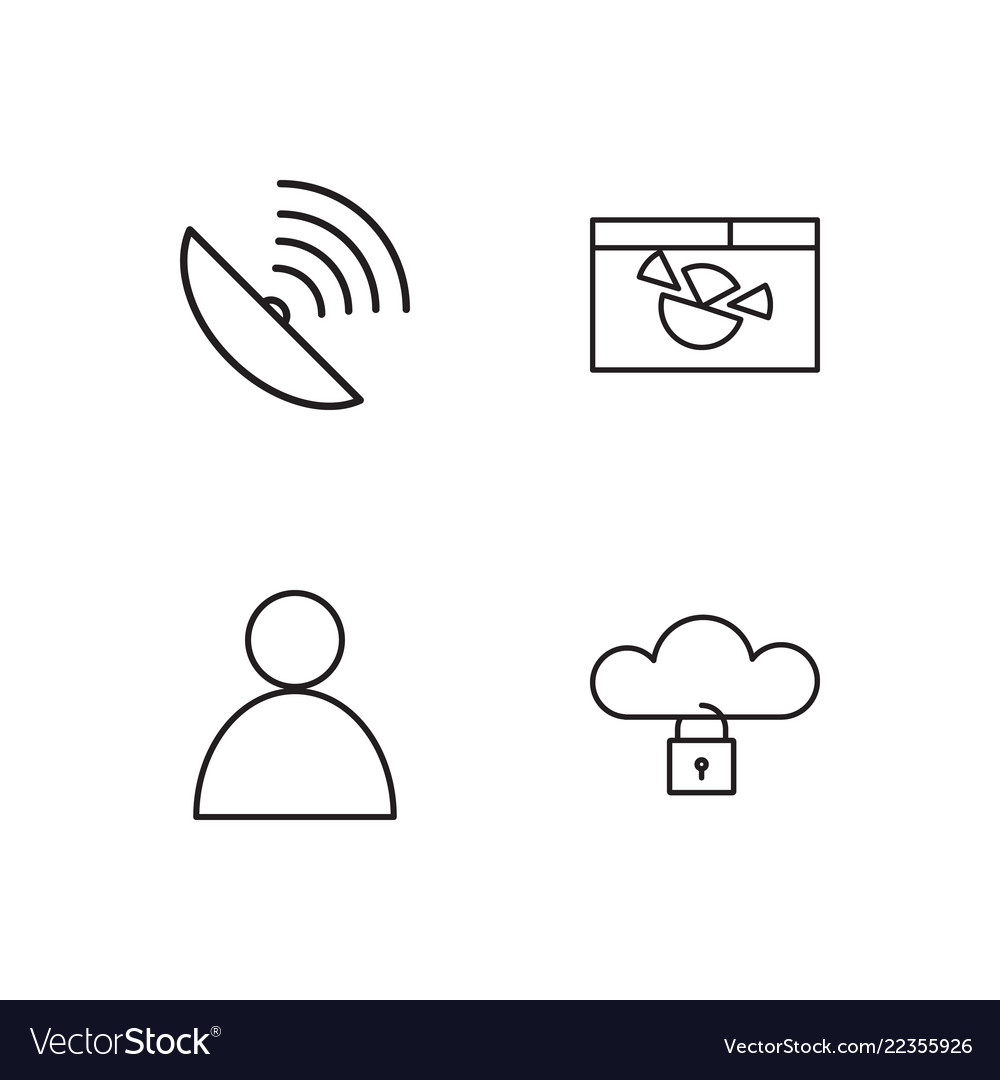 Web simple outlined icons set vector image Web simple outlined icons set