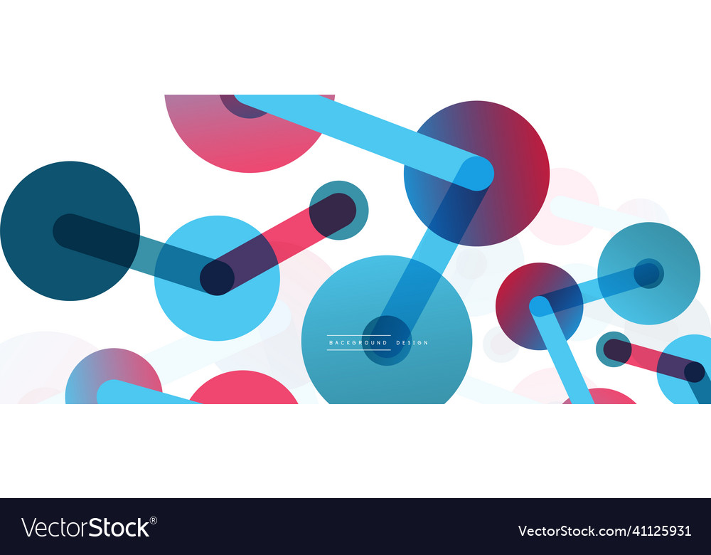 Abstract background round dots connected by lines vector image Abstract background round dots connected by lines