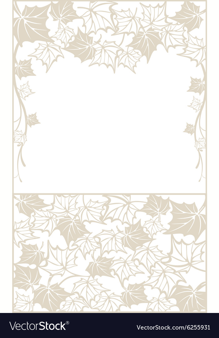Autumn pattern with maple leaves template