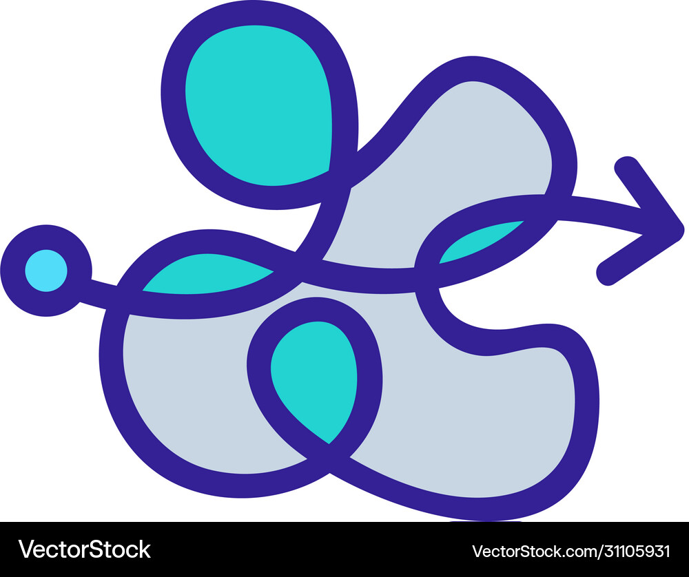 Confusing movement direction icon outline Vector Image