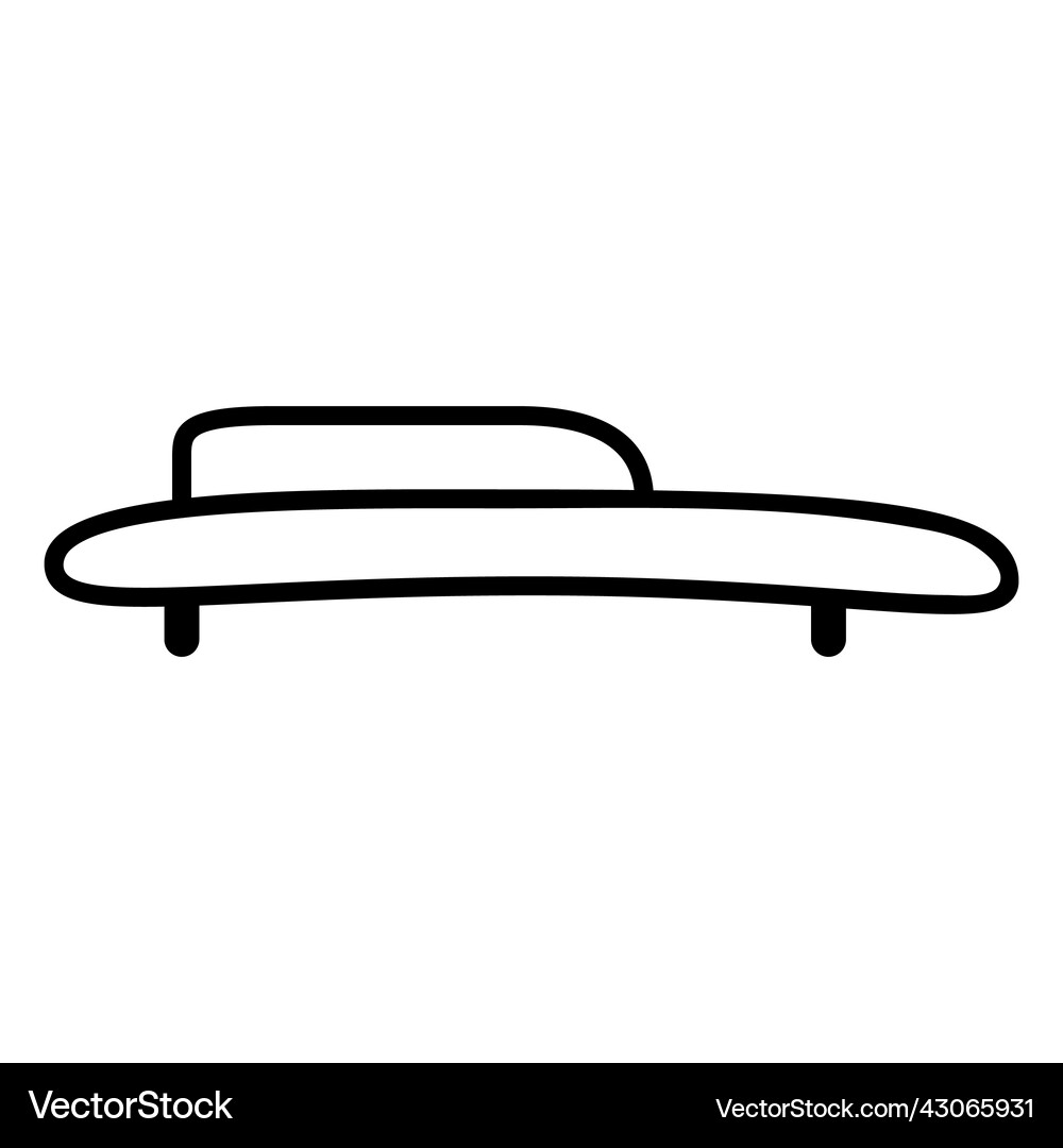 Furniture pop art bench stroke Royalty Free Vector Image