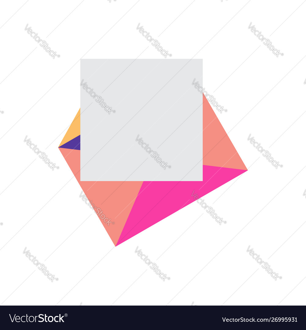 Mail envelope and paper sheet from above on white vector image Mail envelope and paper sheet from above on white