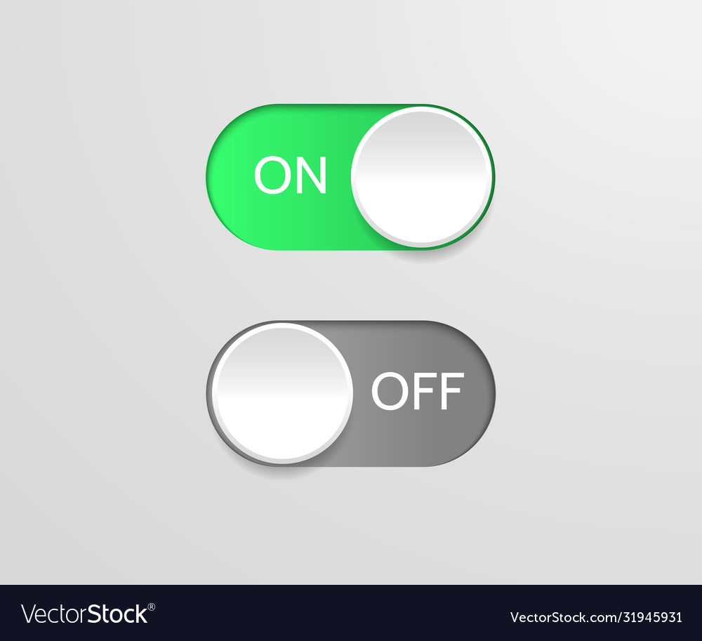 Mobile Toggle Switch - Blue Power Button