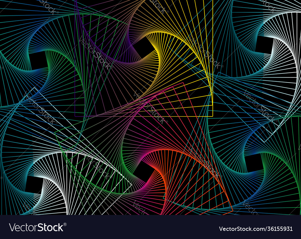 Moving colorful spiral lines abstract template