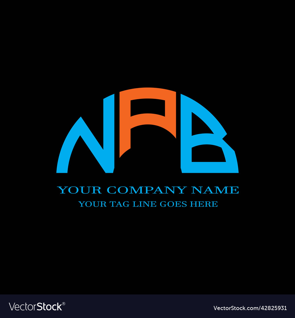 Npb letter logo creative design with graphic