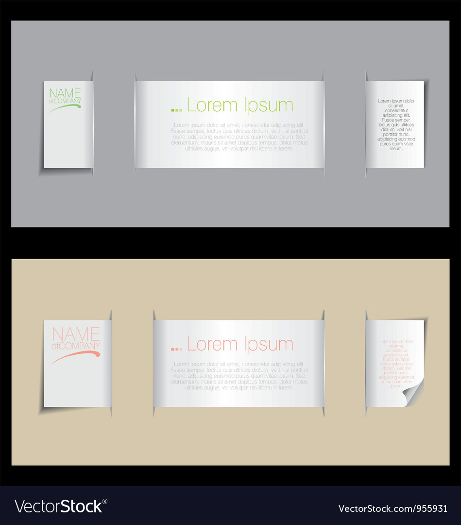 Paper bookmarks with place for text