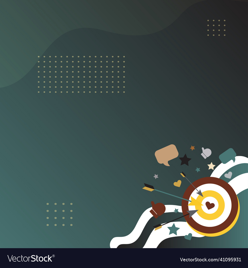 Presenting message hitting target concept vector image Presenting message hitting target concept