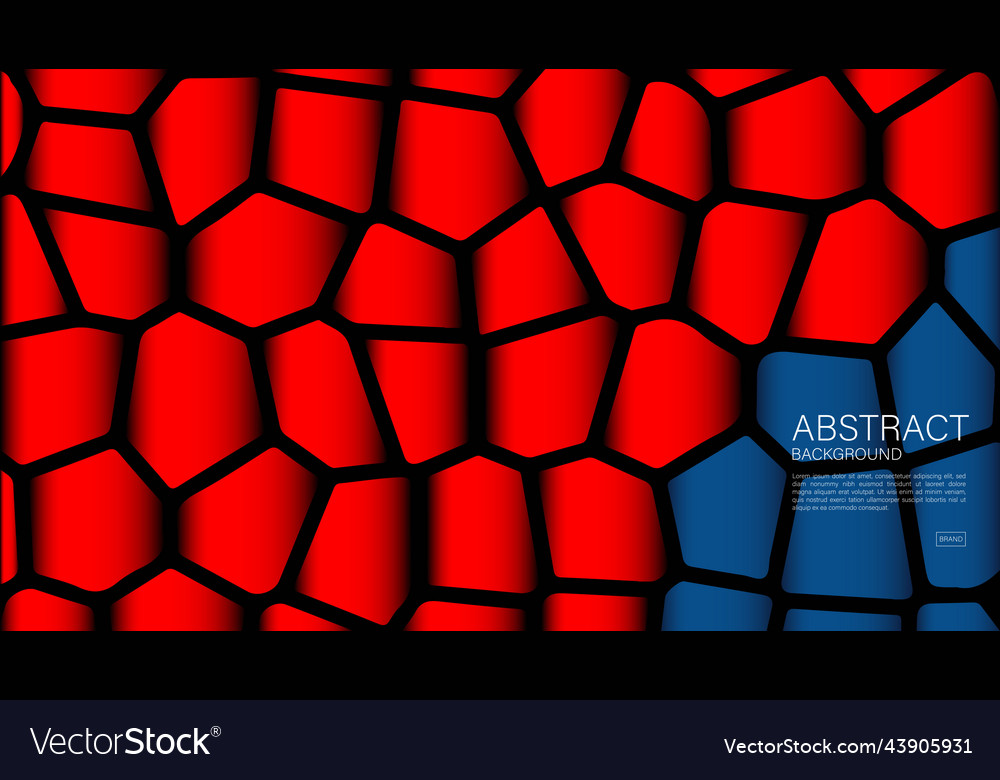 Red abstract polygon background