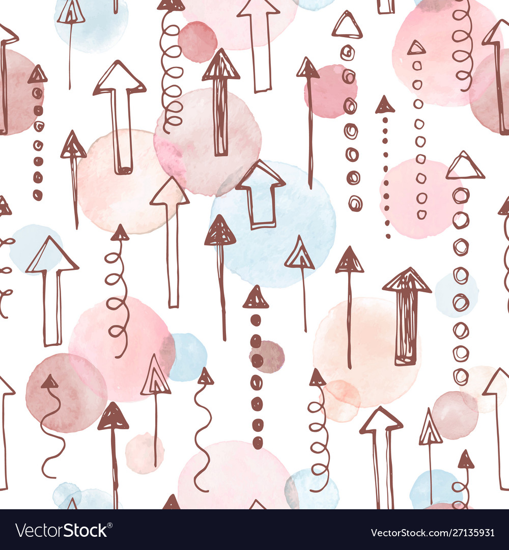 Watercolor Arrow Pattern