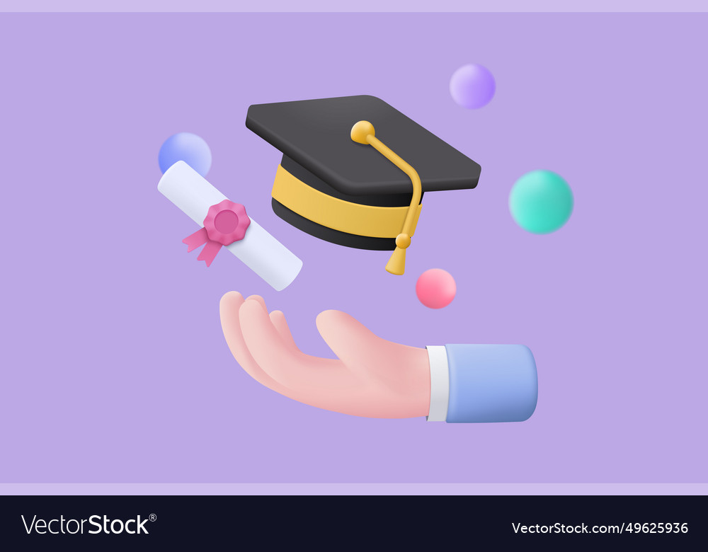 3d graduation of university college for student