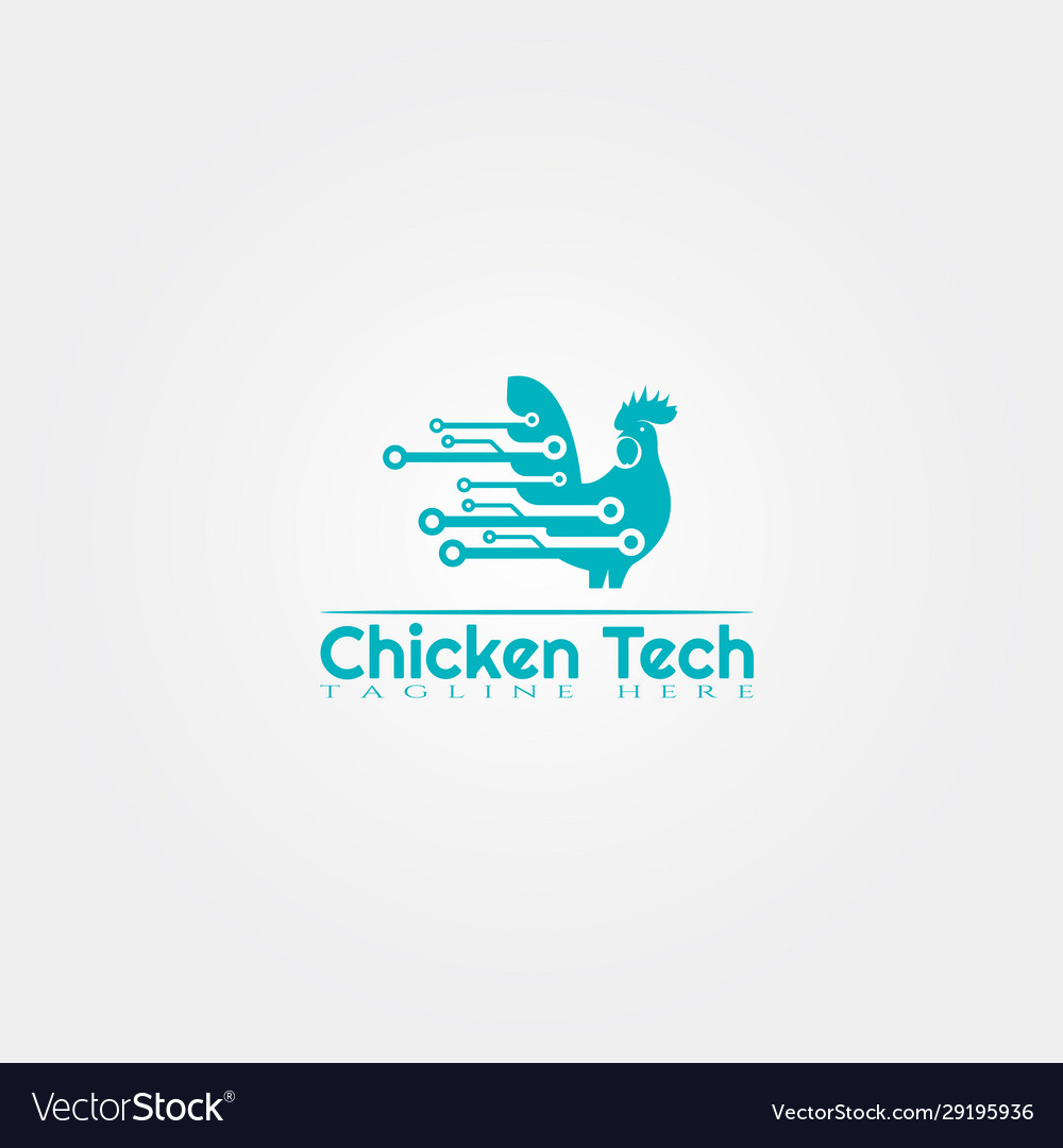 Chicken farm icon template creative logo design