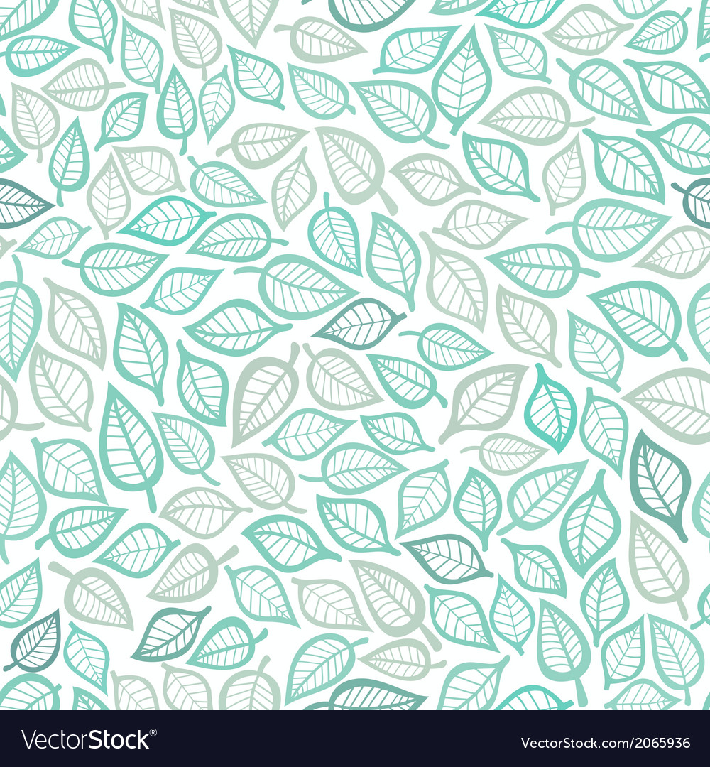 Colored seamless pattern with leaf in blue