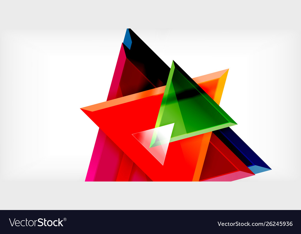 Dynamic triangle composition abstract background