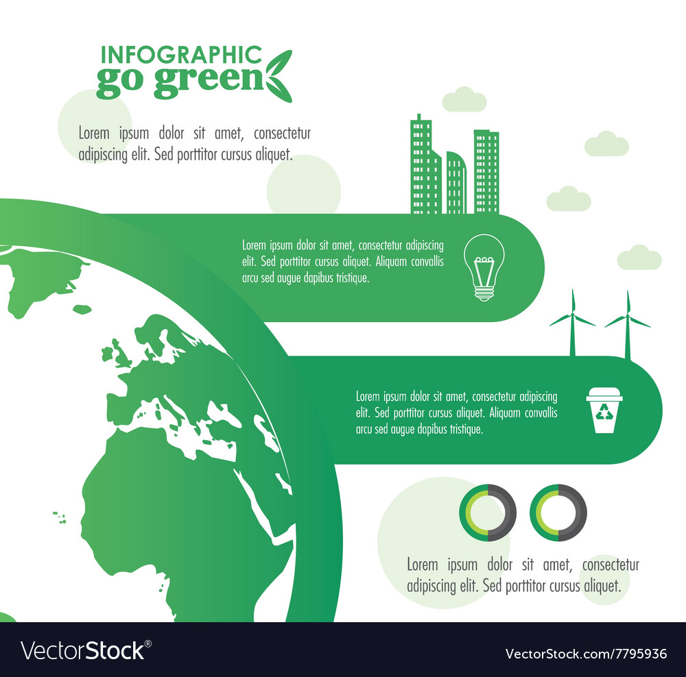 Ecology infographic design Royalty Free Vector Image