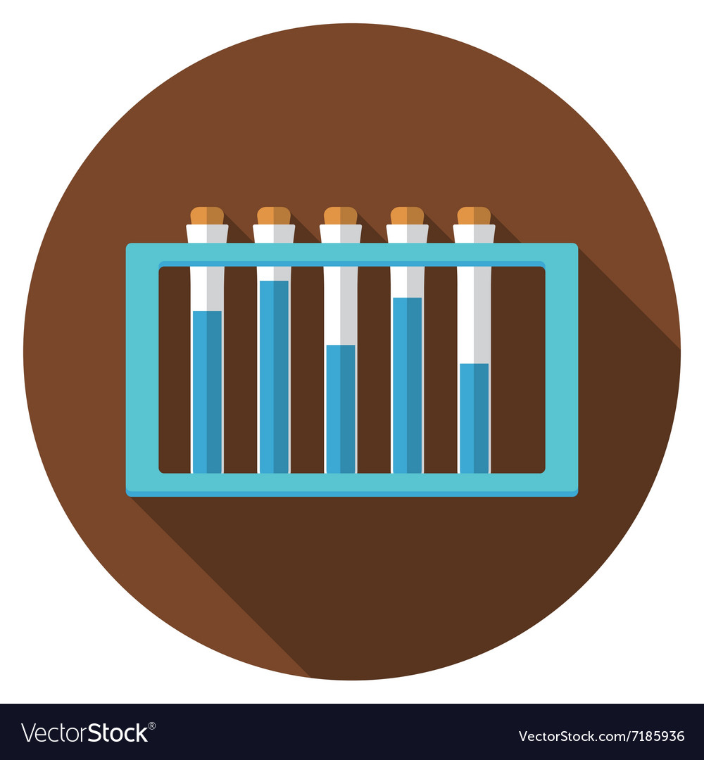 Flat design modern laboratory samples icon Vector Image