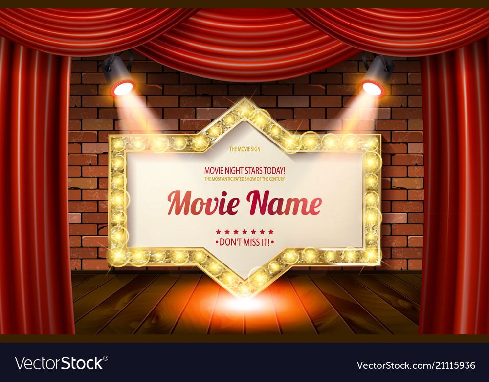 Golden frame in cinematic style Royalty Free Vector Image