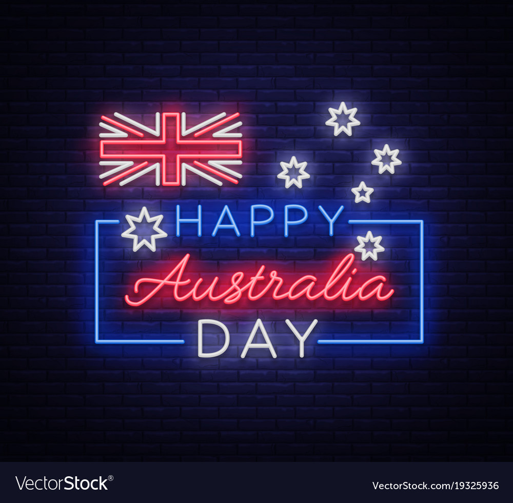 Happy australia day on january 26 festive