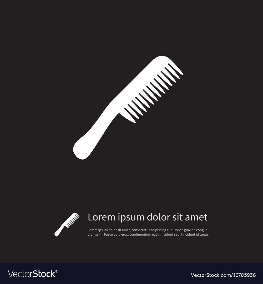 Isolated barbershop icon comb element can