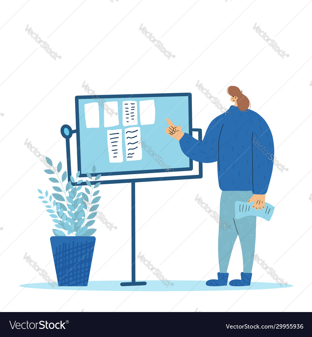 Man standing full length with an idea