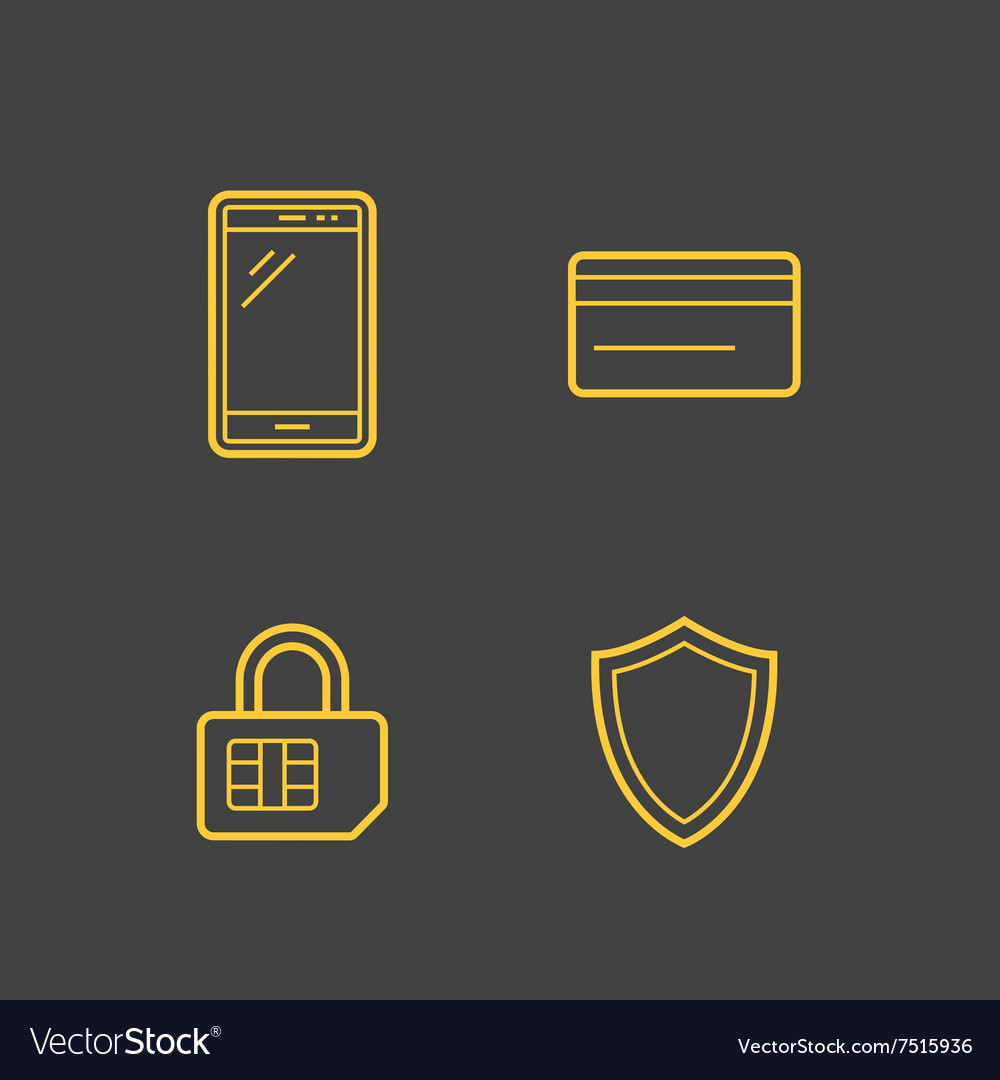 Mobile network operator icons Royalty Free Vector Image