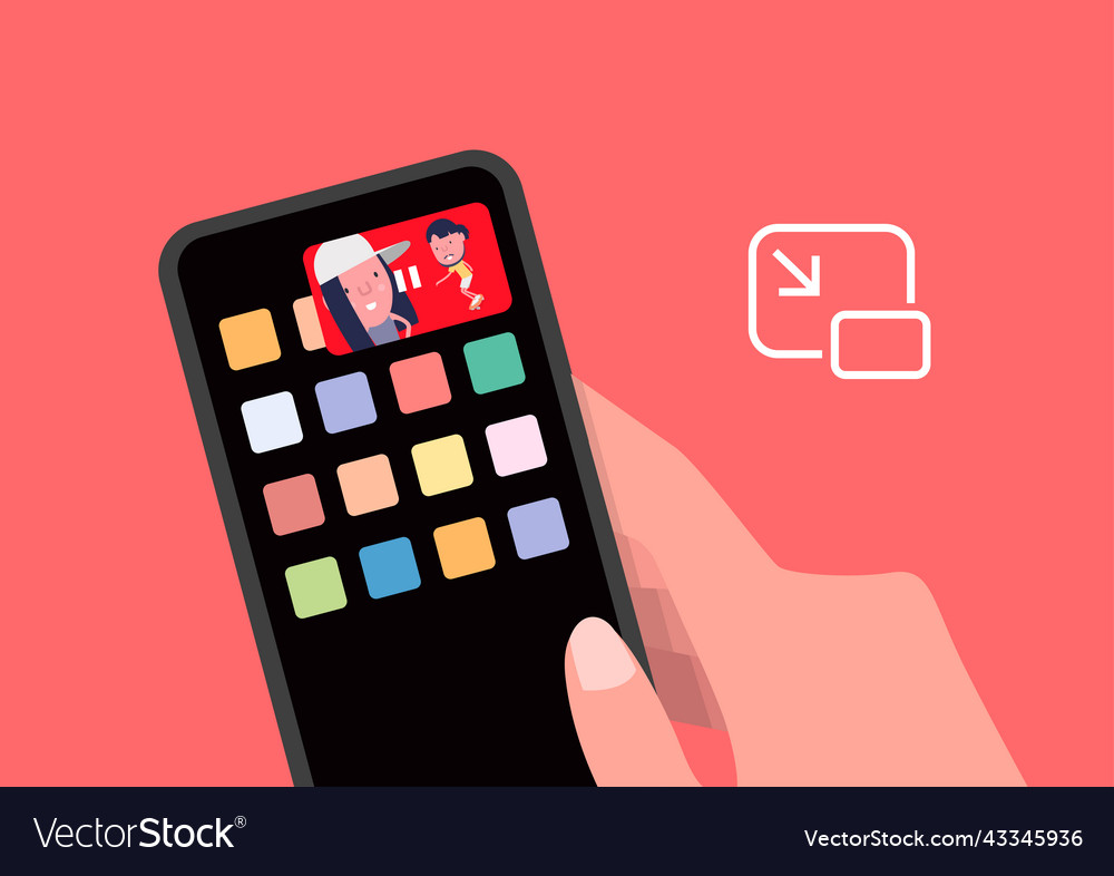 Picture-in-picture pip mode on mobile hand