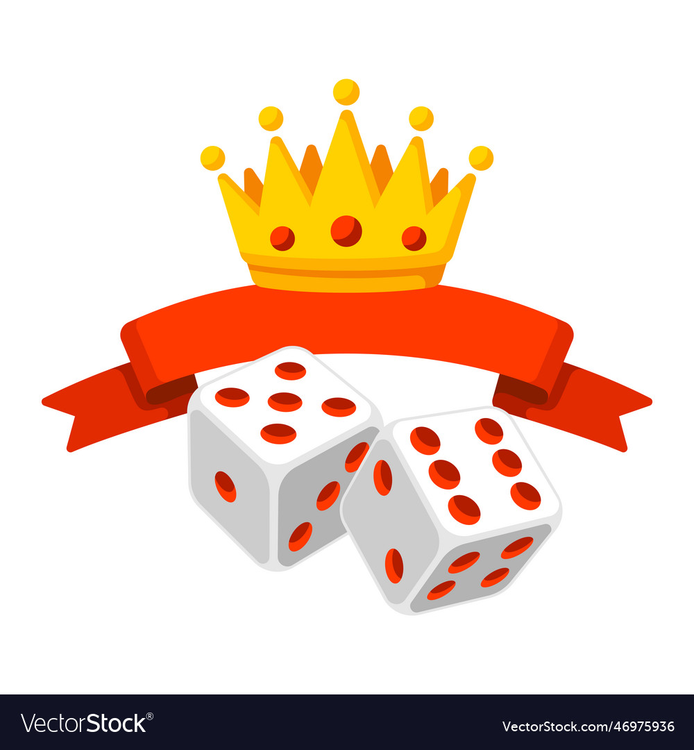 Playing dice game craps image vector image Playing dice game craps image