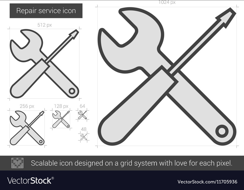 Repair service line icon