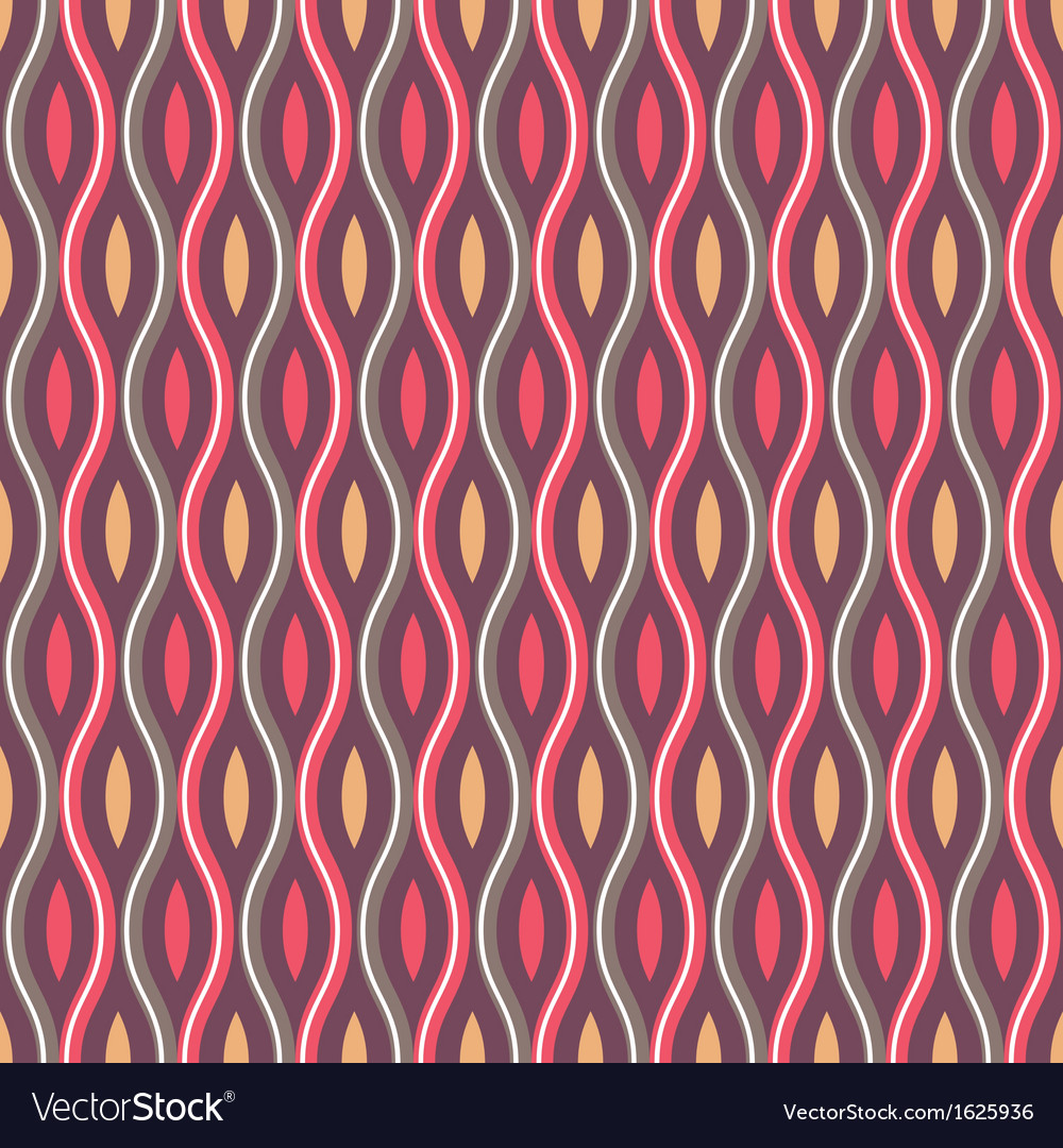 Retro Geometric Wave Pattern