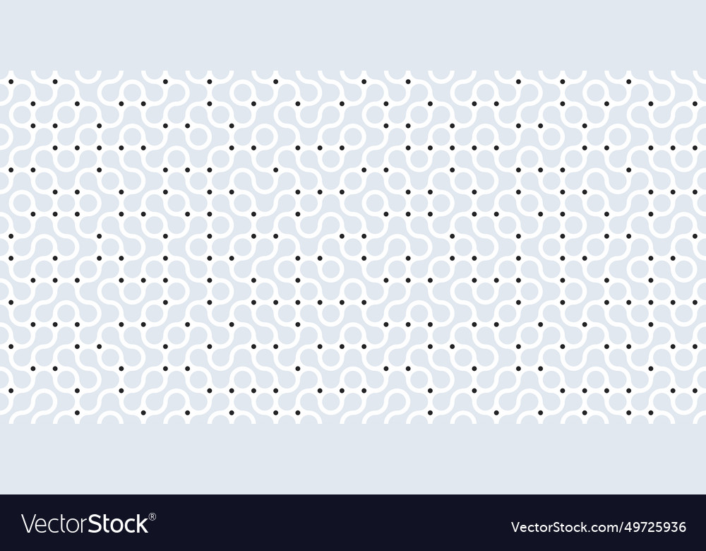 Seamless pattern with circle connect shape vector image Seamless pattern with circle connect shape