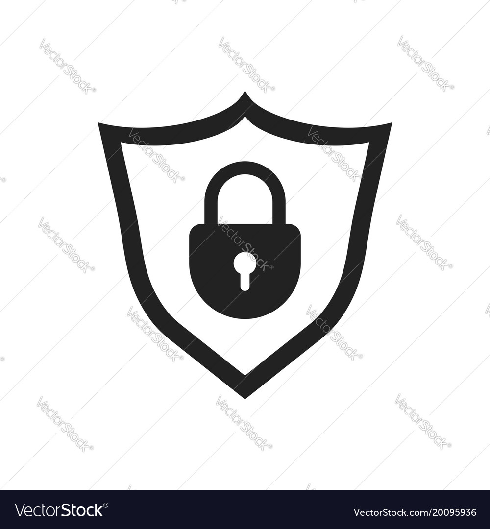 Security Lock with Shield Icon
