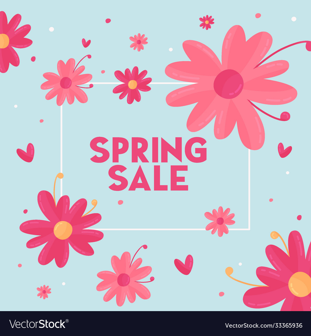 Frühling Verkauf Design Banner mit schönen bunten vector image Frühling Verkauf Design Banner mit schönen bunten