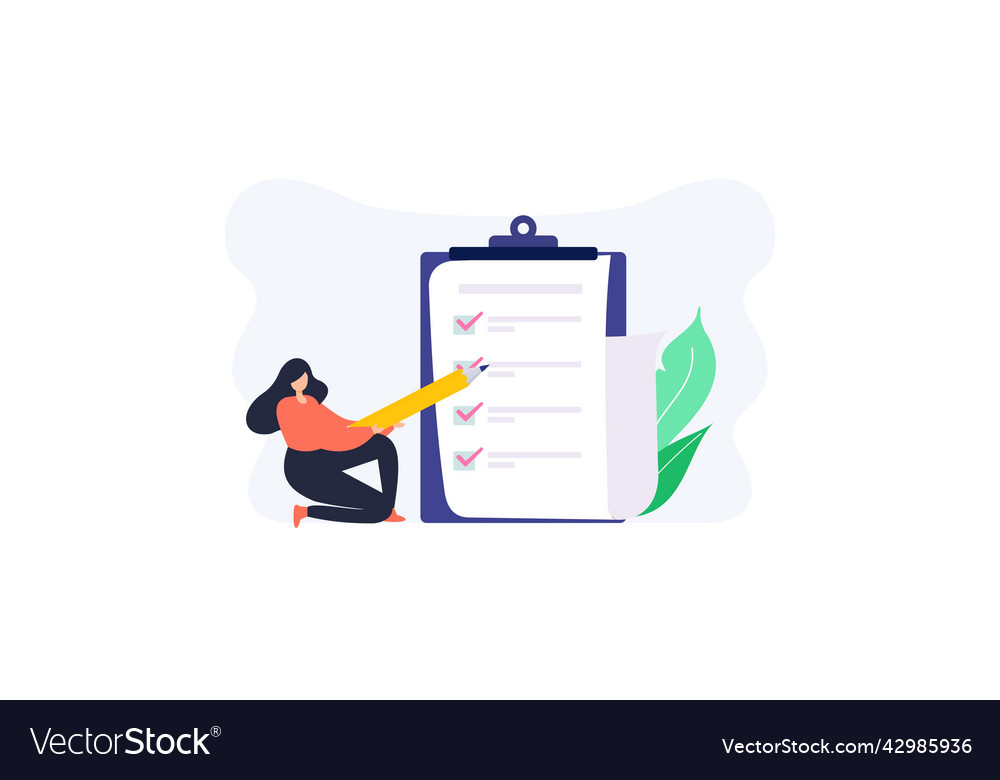 Task done business concept with tiny person