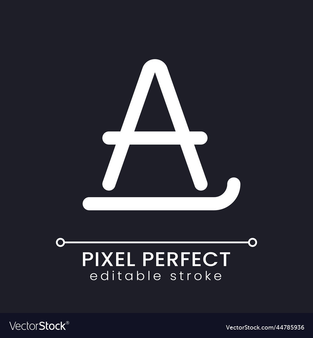 Text formatting pixel perfect white linear ui vector image Text formatting pixel perfect white linear ui