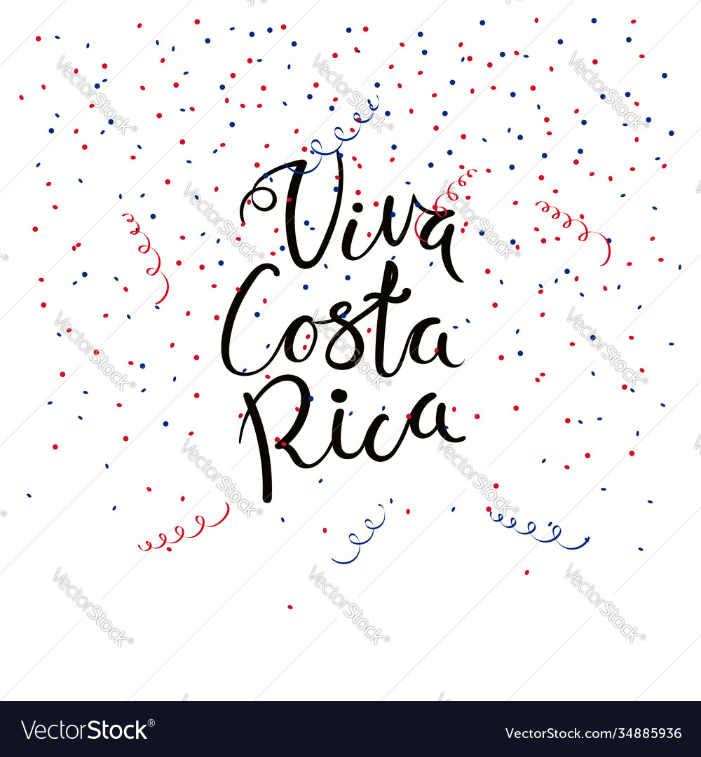 Viva costa rica lettering quote