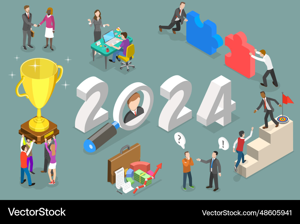 3d isometric flat conceptual Royalty Free Vector Image