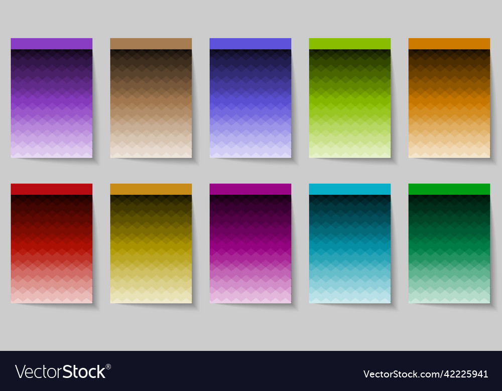 A collection of colorful notepaper sheets ready