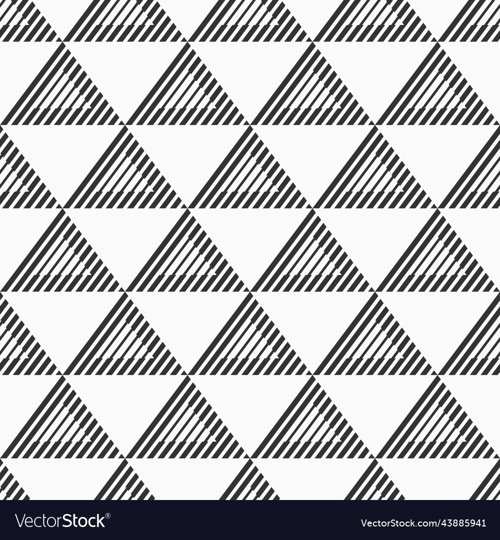 Abstract seamless pattern striped triangles vector image Abstract seamless pattern striped triangles