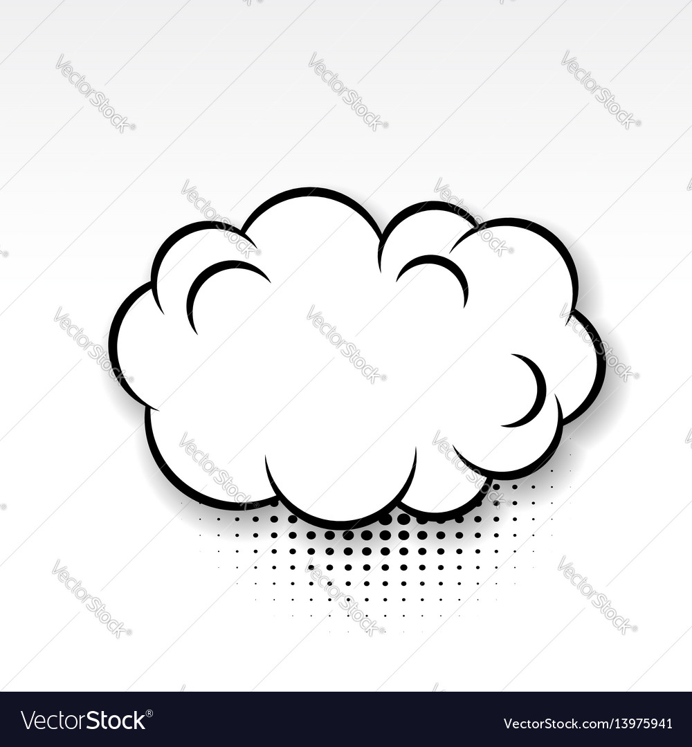 Comic Empty Paper Babble Soft Shadow Royalty Free Vector