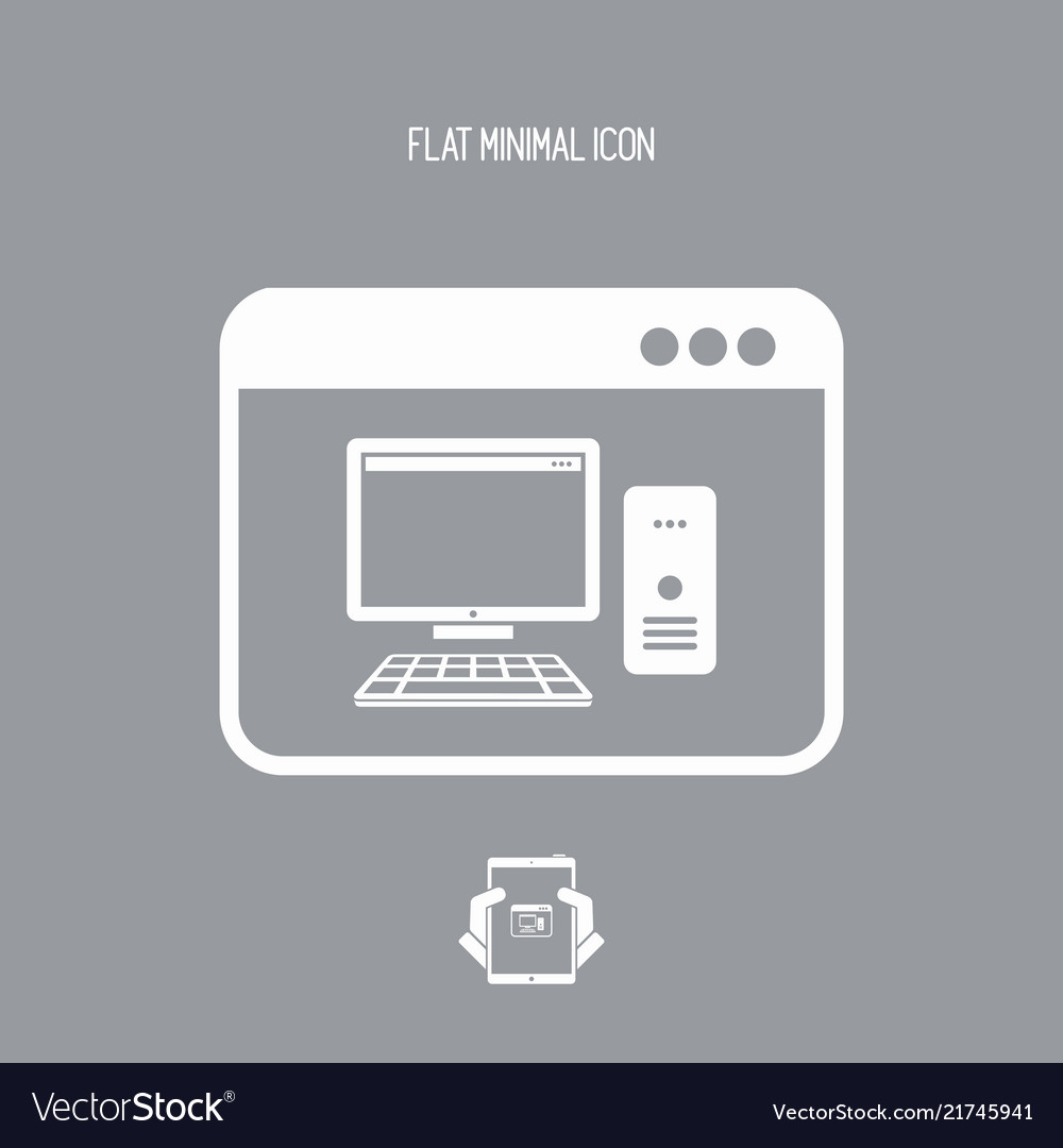 Computer application - flat minimal icon