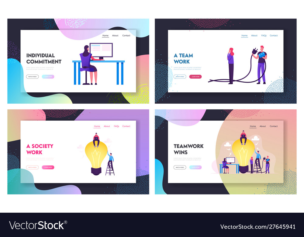 Creative idea in business development website Vector Image