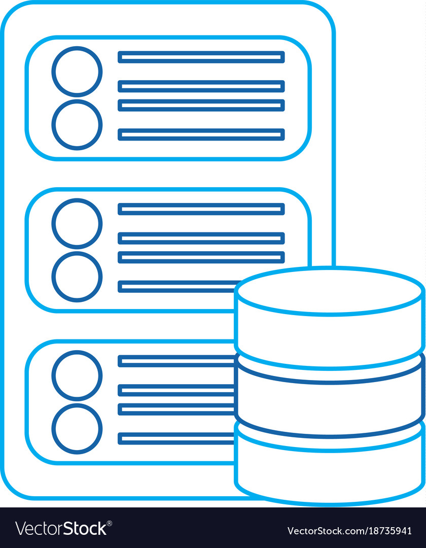 Data base center server hosting network icon
