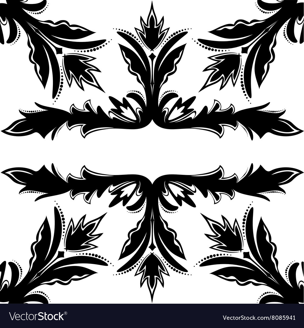 Decorative seamless black-and-white texture