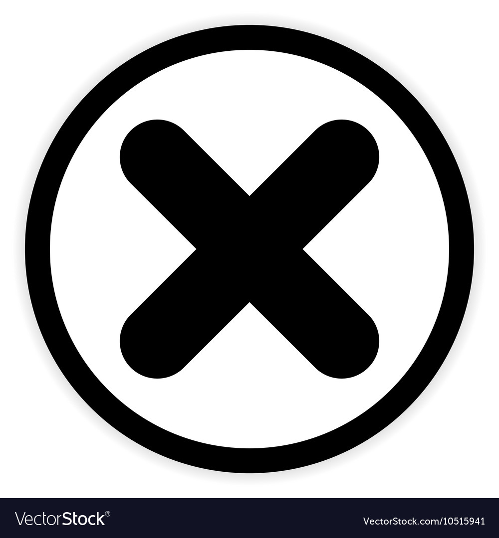 Delete button on white