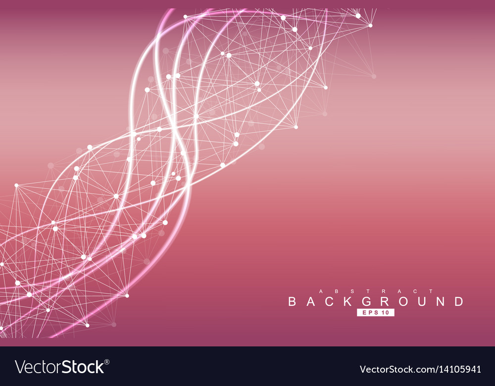 Geometric abstract background with connected line