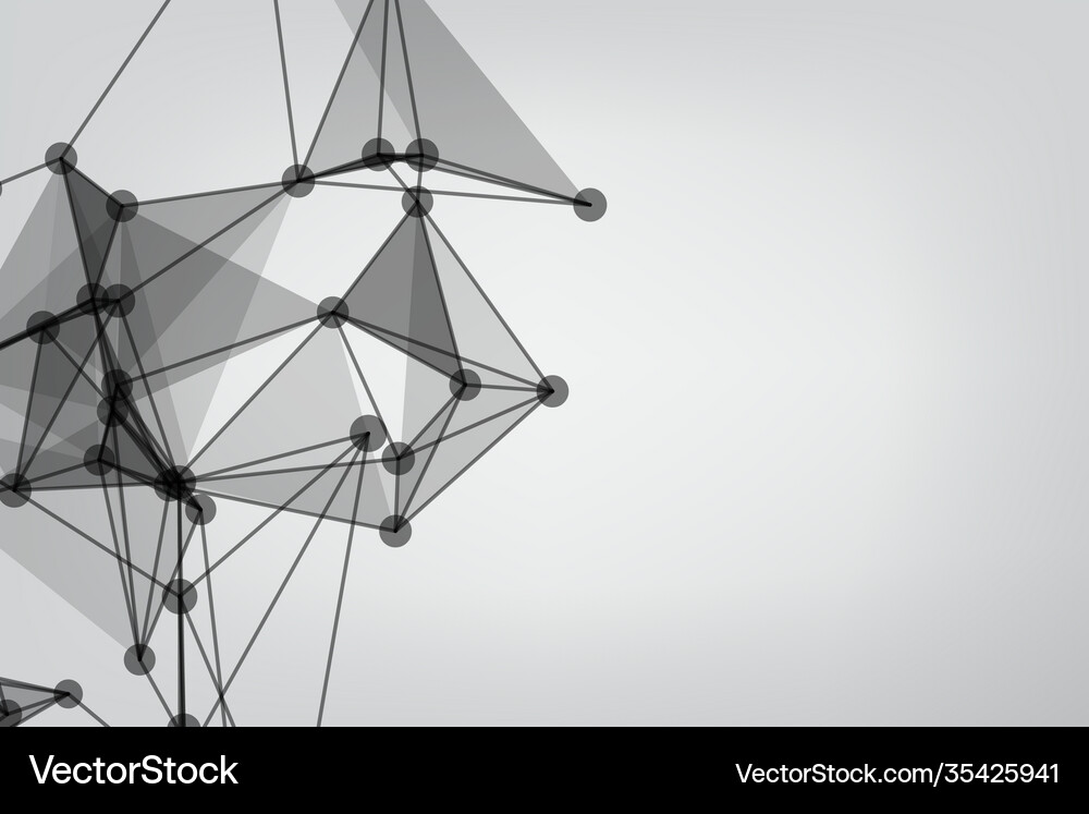 Geometric graphic background molecule Royalty Free Vector