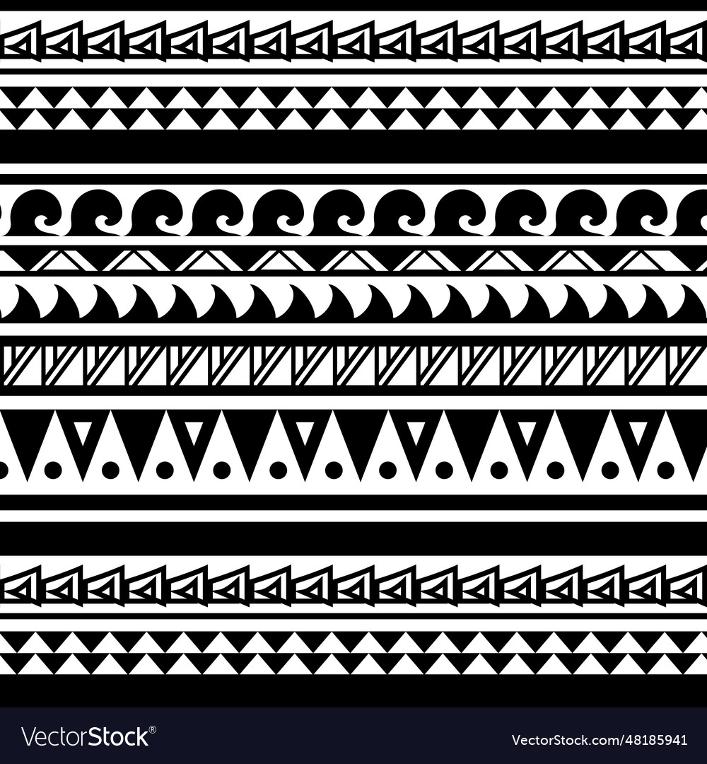 Hand drawn maori tattoo pattern design Royalty Free Vector