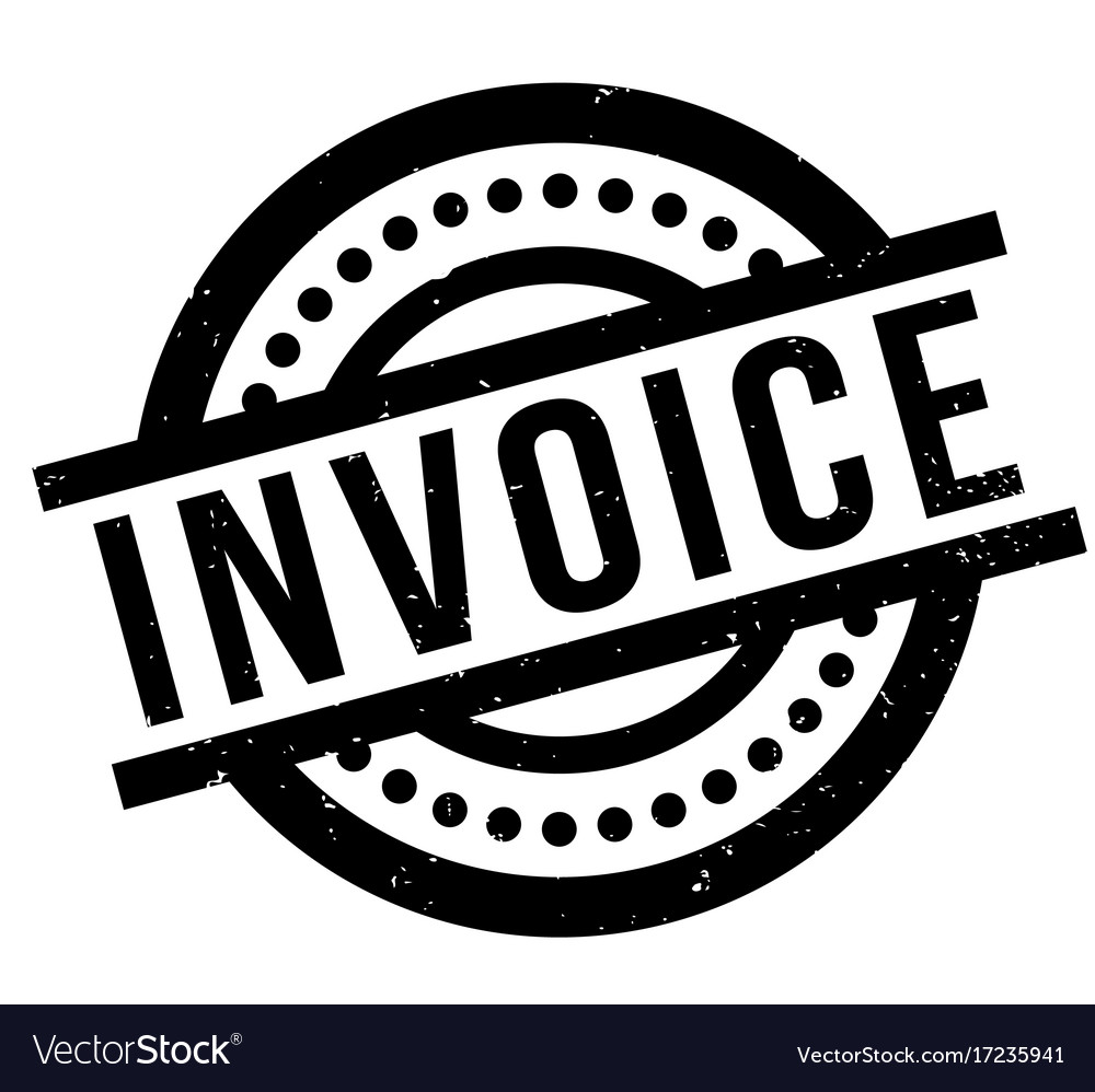 Invoice rubber stamp