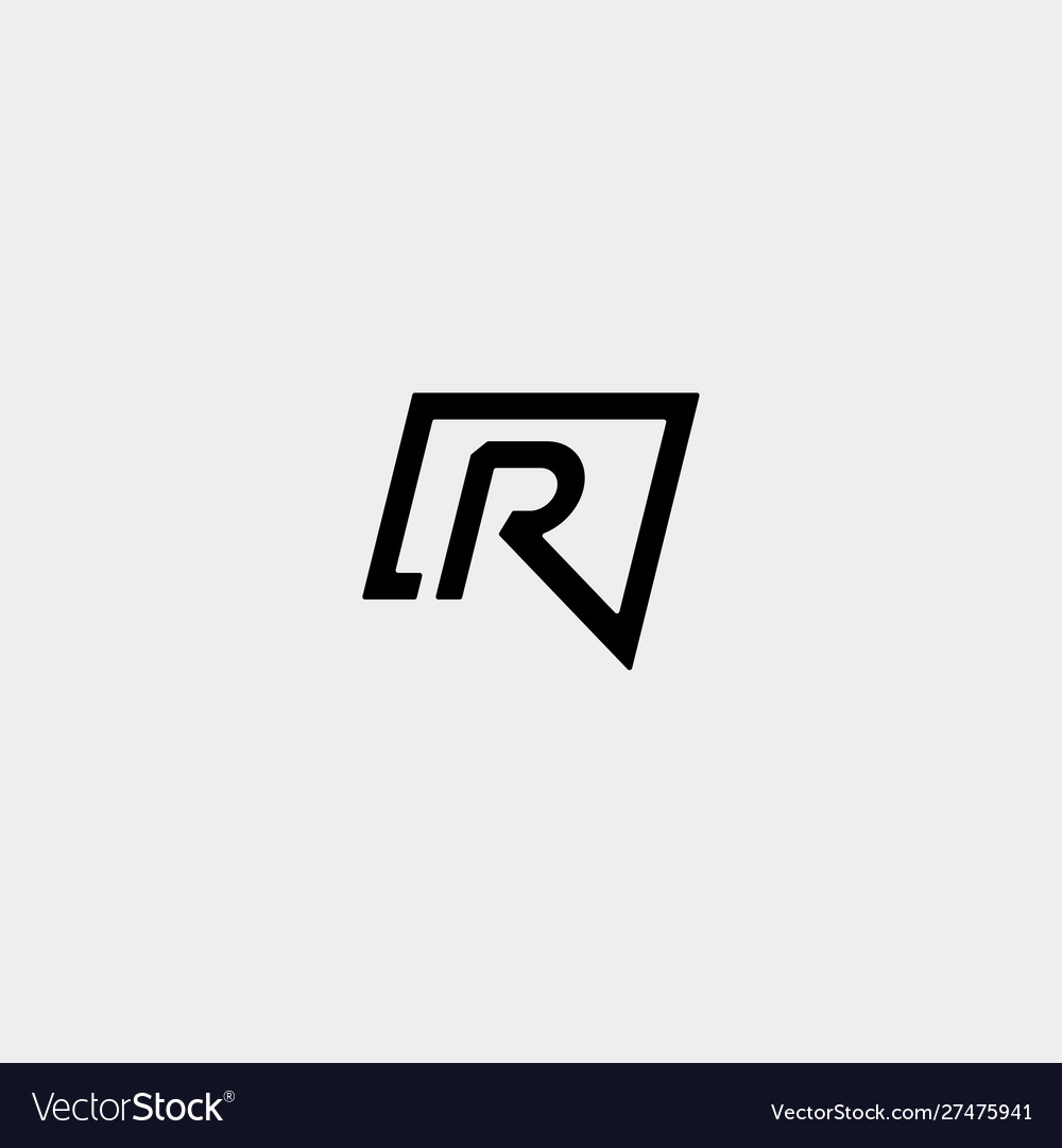 Letter r chat logo template design